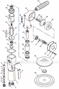 Page A Diagram and Parts List for CP869P T019718 Chicago Pneumatic Sander